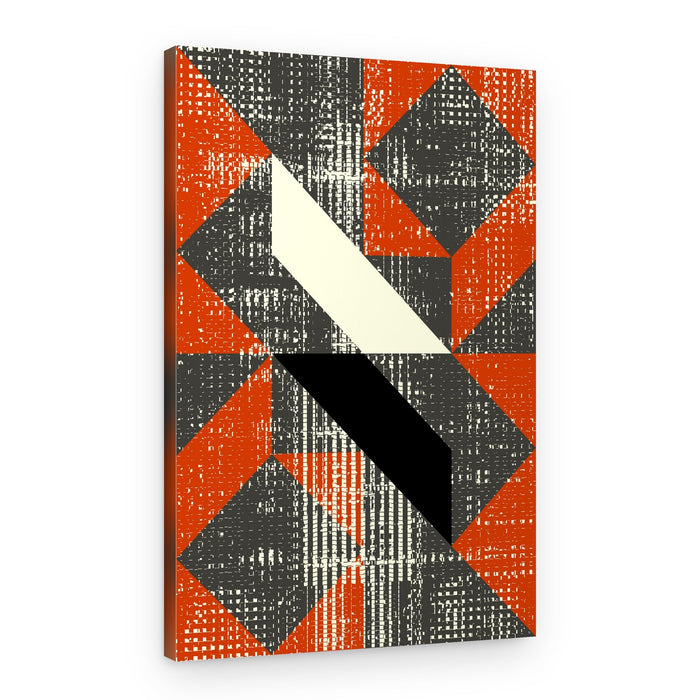 Textured Geometric Blocks – Canvas Print