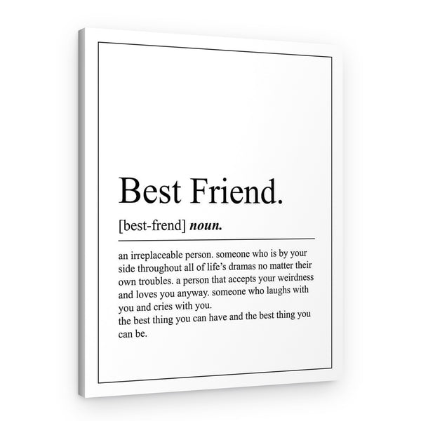 Best Friend Definition Canvas Print