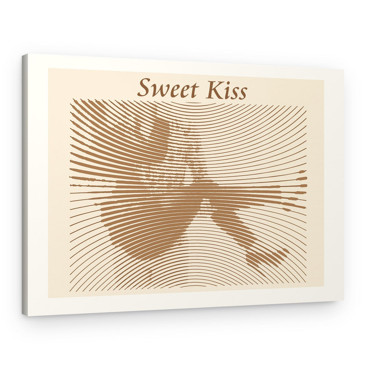 Abstract Romantic Kiss – Canvas Print