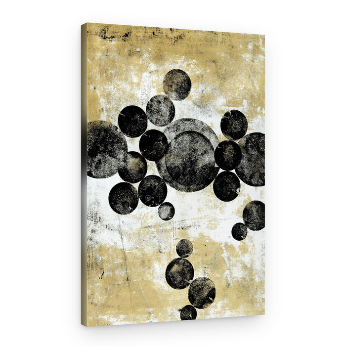 Golden Abstract Circles – Canvas Print