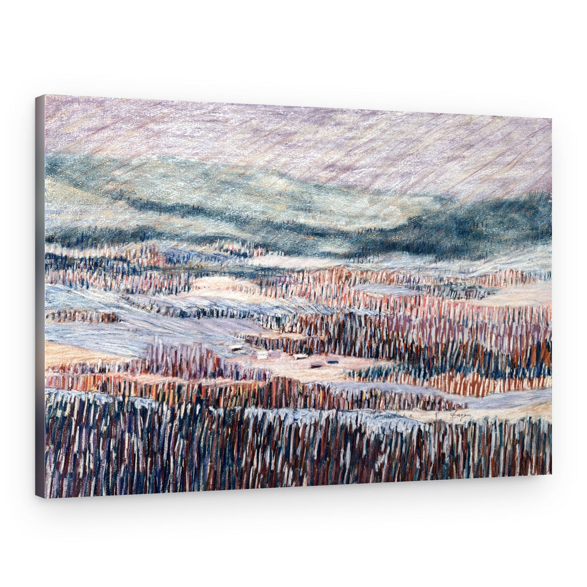 Winter landscape Tapestry – Canvas Print