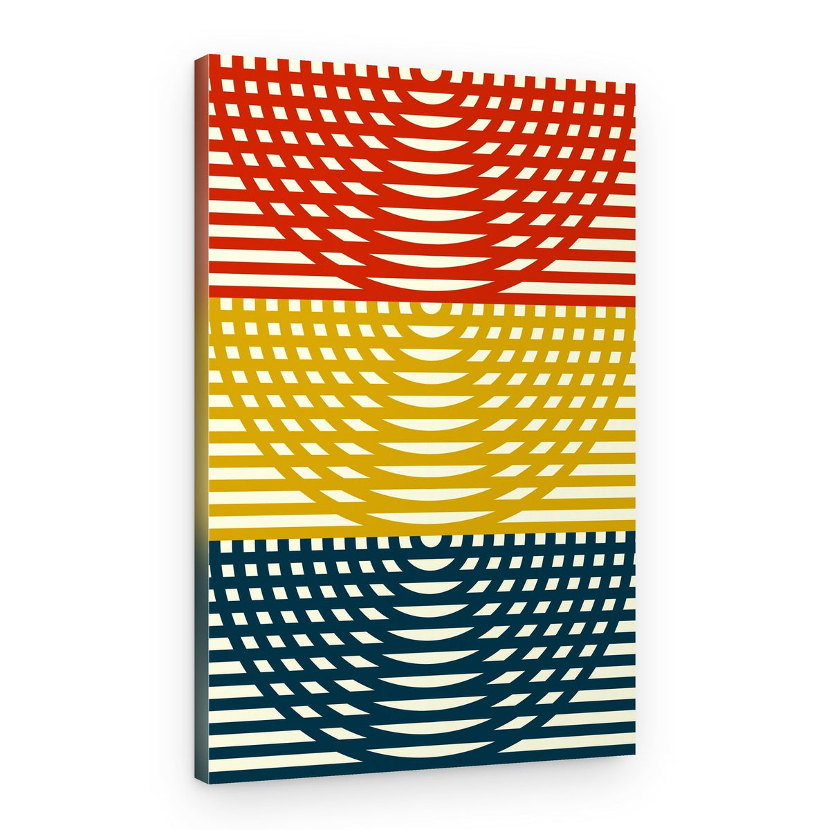 Geometric Color Waves – Canvas Print