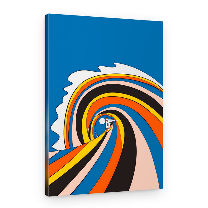 Vibrant Surfer Wave – Canvas Print