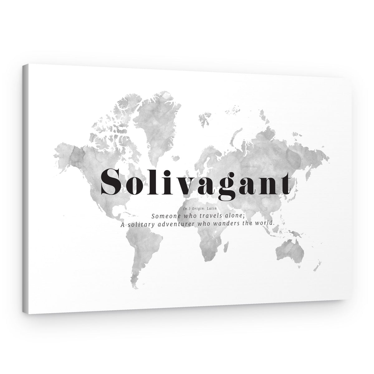 Solivagant World Map – Canvas Print