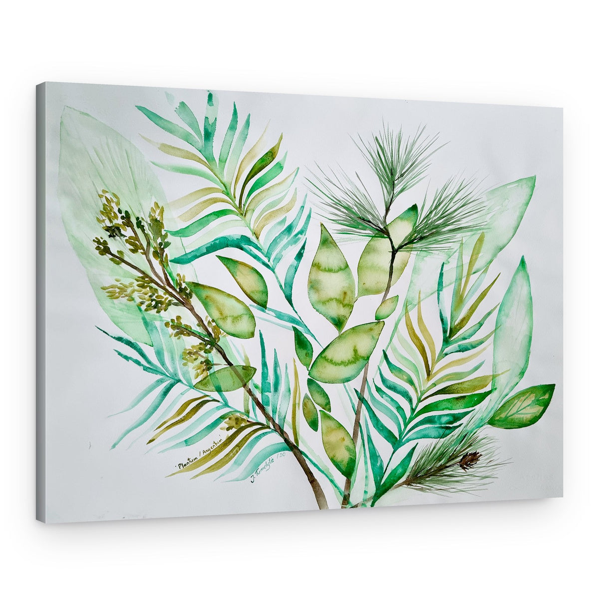 Varied Green Leaves – Canvas Print