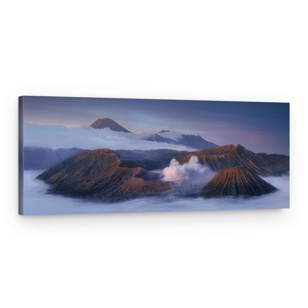 Misty Volcano Sunrise – Canvas Print