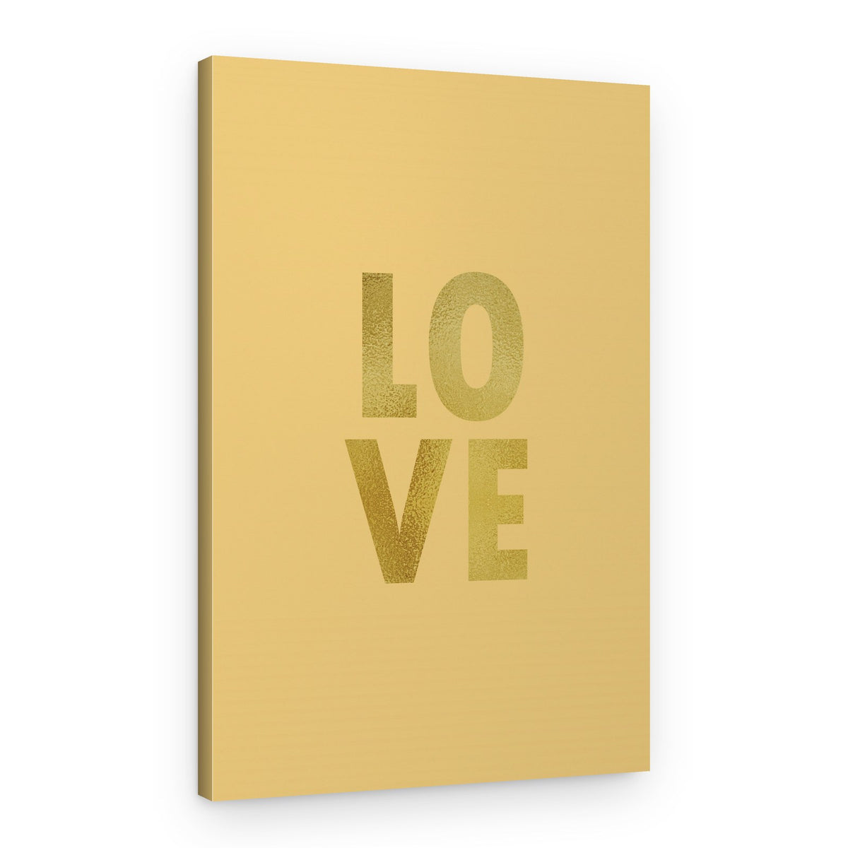 Golden Love Typography – Canvas Print