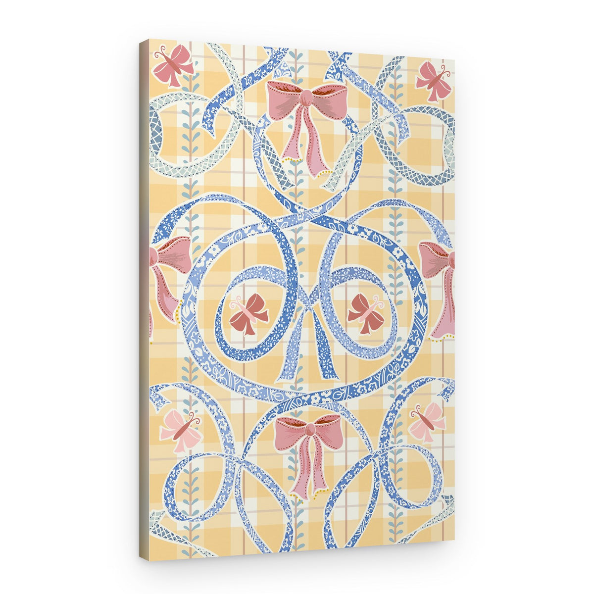 Sweet Plaid Bows – Canvas Print