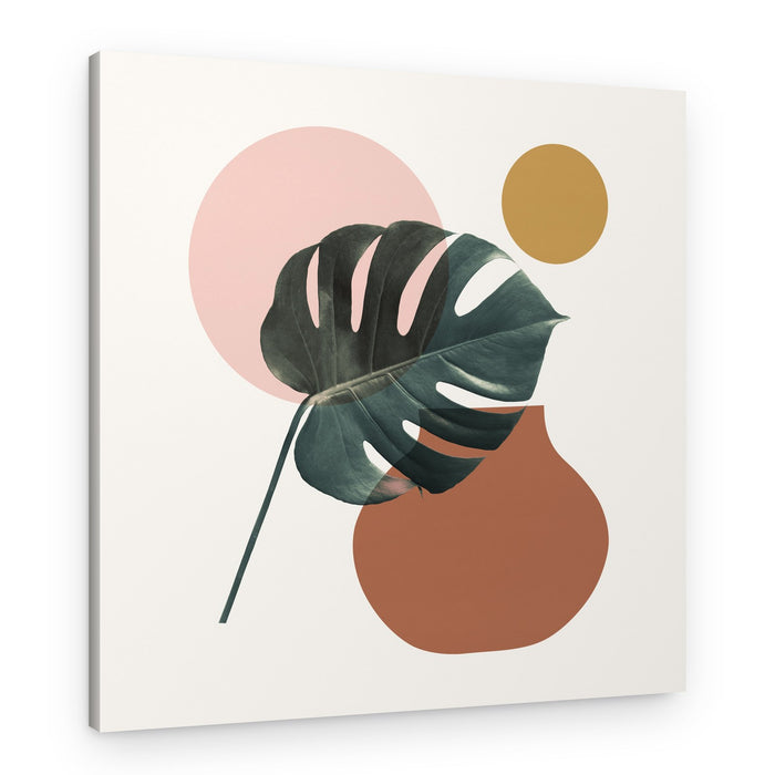 Monstera Leaf Organic Shapes – Canvas Print