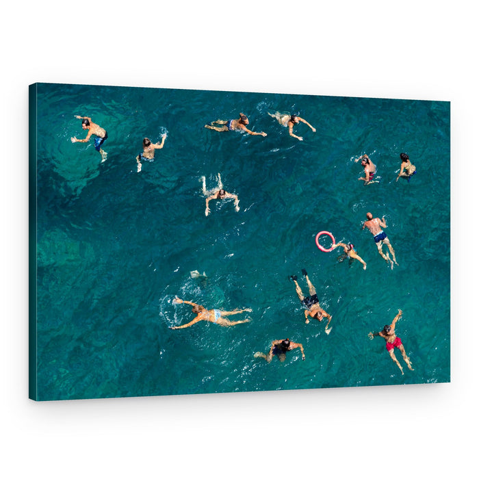 Aerial Ocean Swimmers – Canvas Print