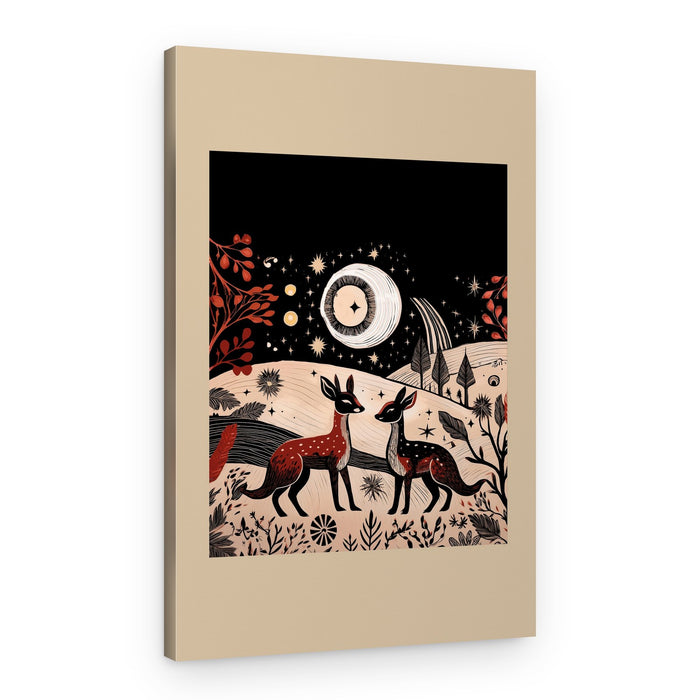 Enchanted Woodland Deer – Canvas Print