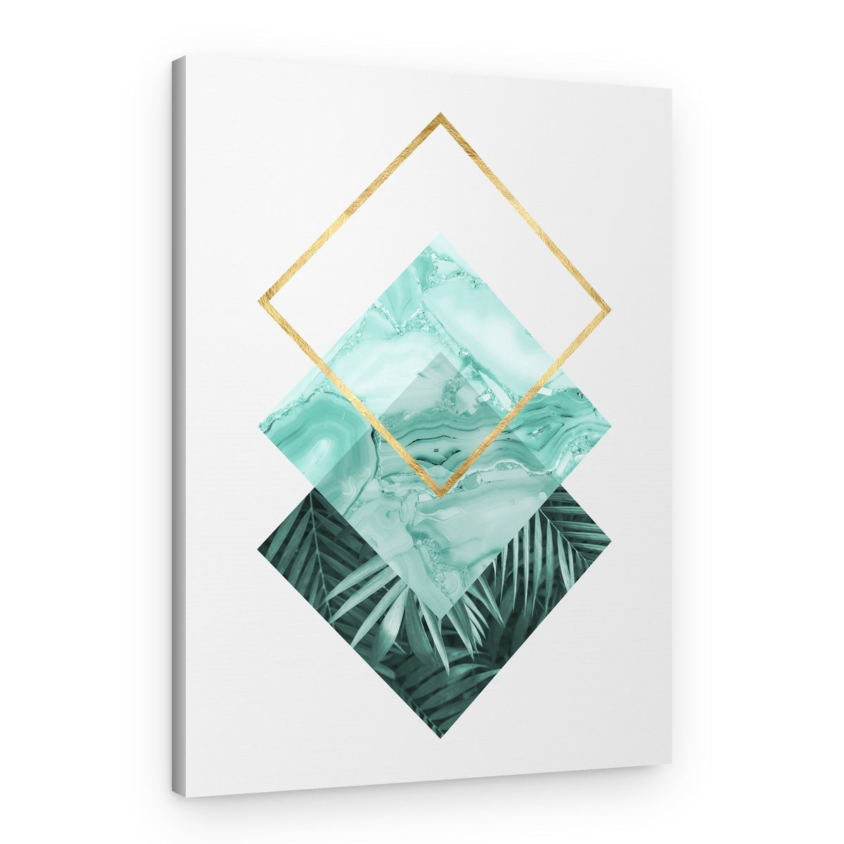 Geometric Gold Tropical – Canvas Print