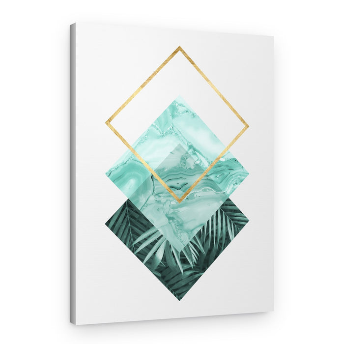 Geometric Gold Tropical – Canvas Print