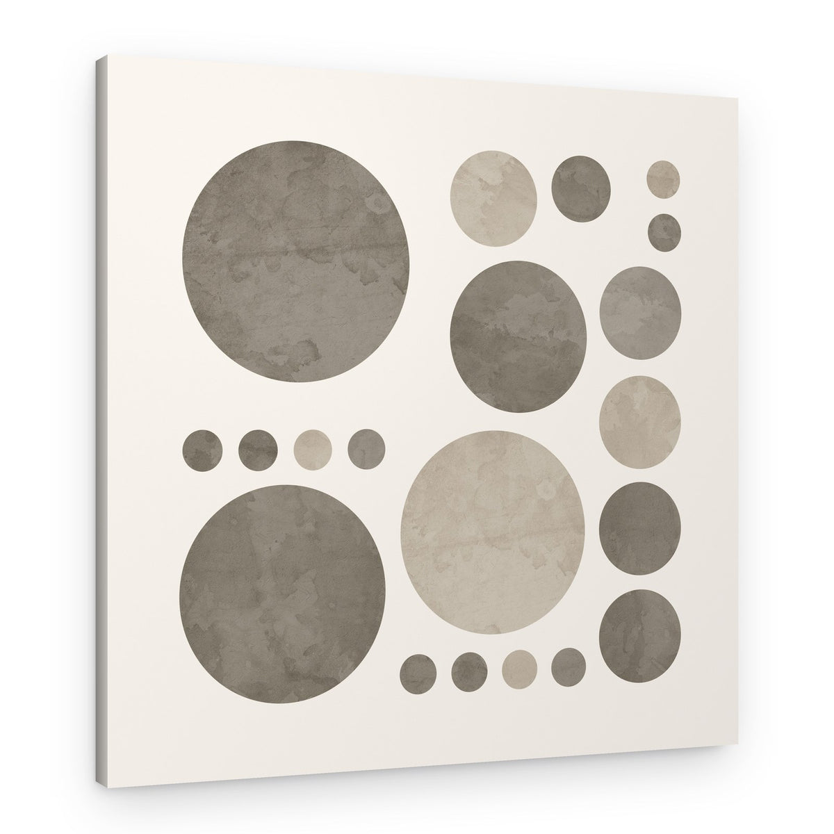 Muted Earthy Circles – Canvas Print