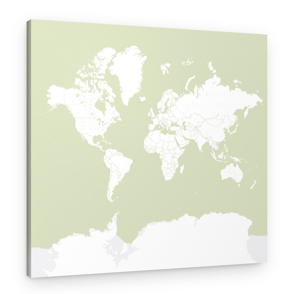 Minimalist World Map – Canvas Print