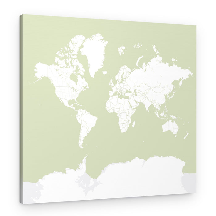 Minimalist World Map – Canvas Print