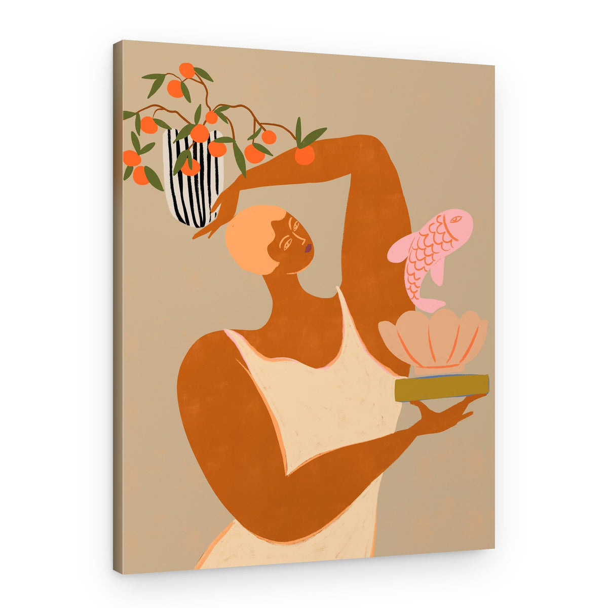 Fish And Oranges – Canvas Print