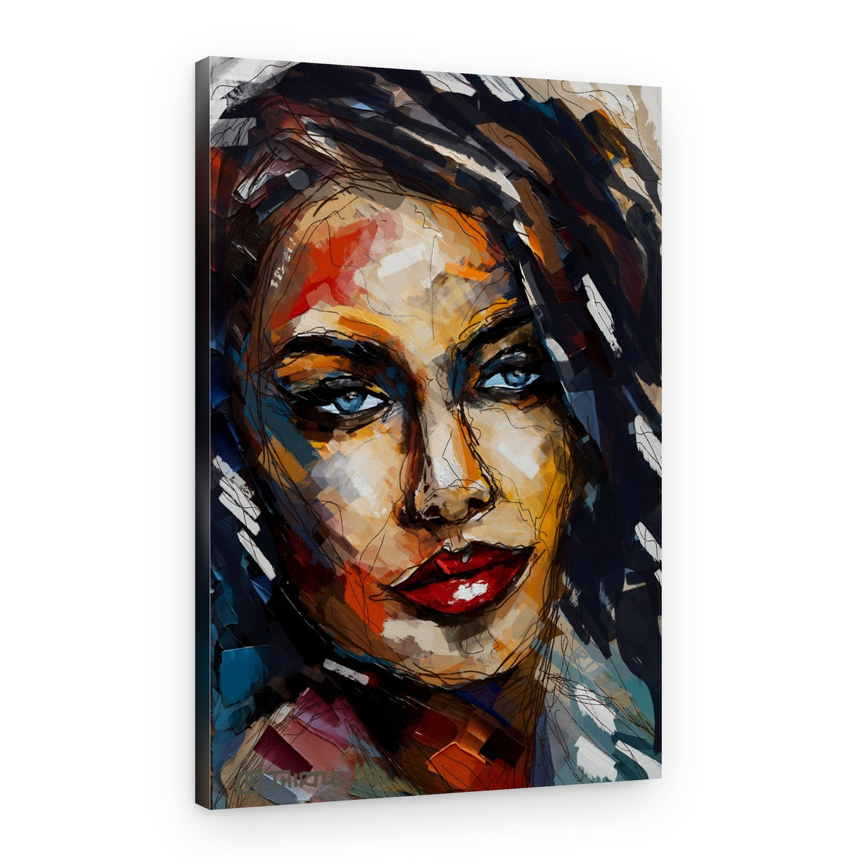Intense Gaze Woman – Canvas Print