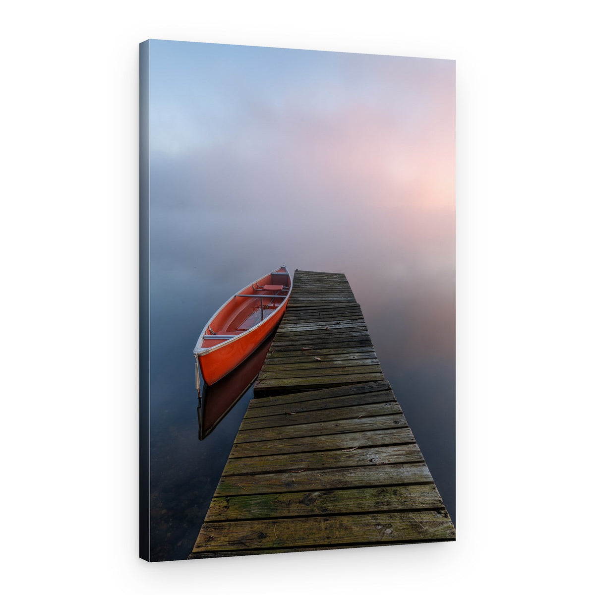 Tranquil Lake Mist – Canvas Print
