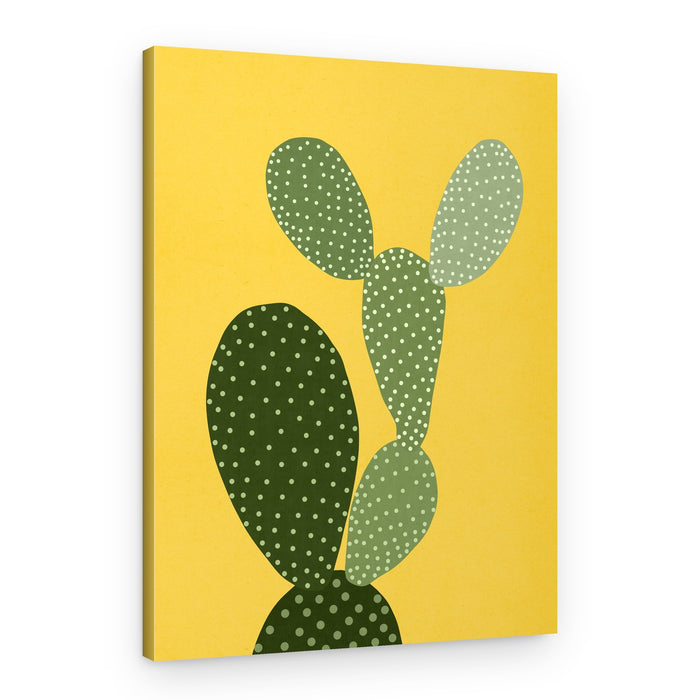 Green Cactus Dots – Canvas Print