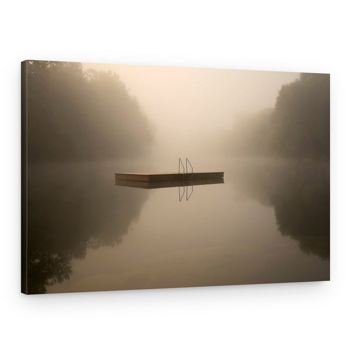 Misty Morning Dock – Canvas Print