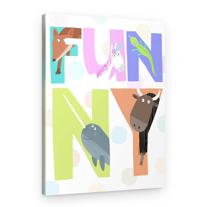 Funny Animal Letters – Canvas Print