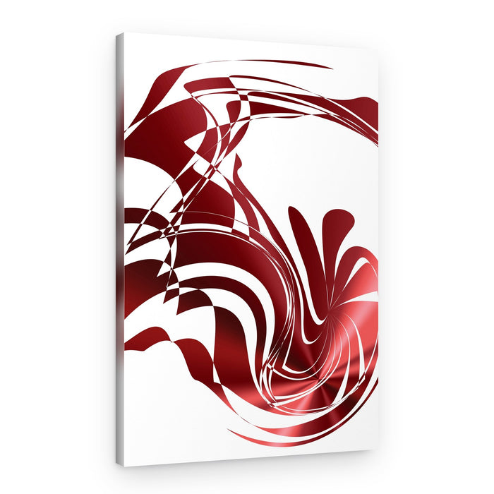 Dynamic Red Swirl – Canvas Print