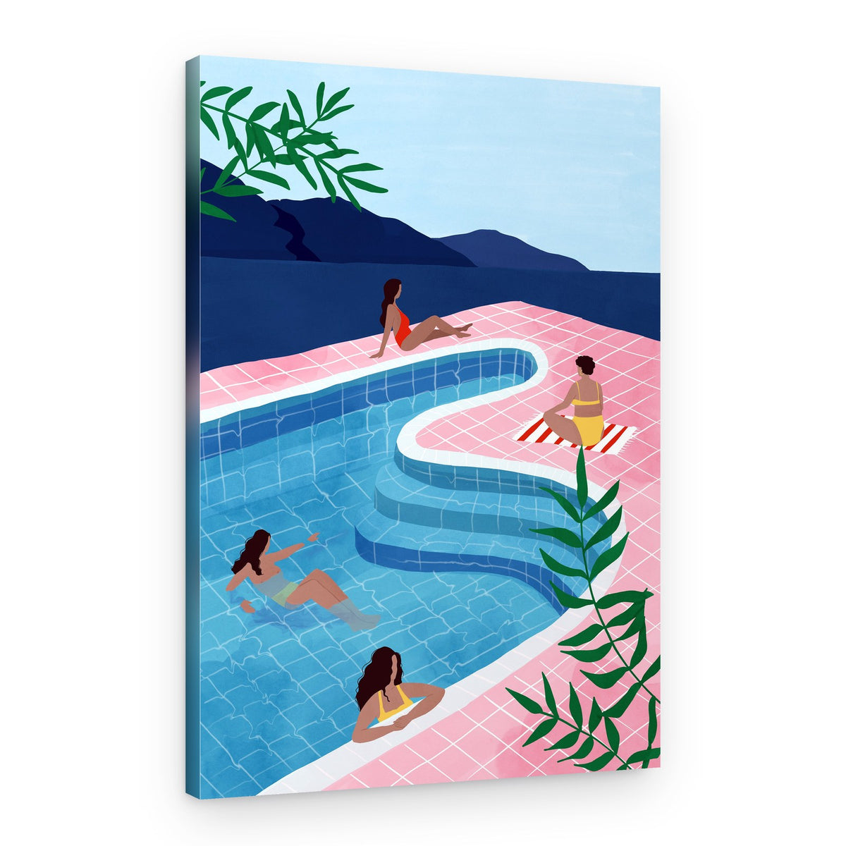 Tropical Pool Day – Canvas Print