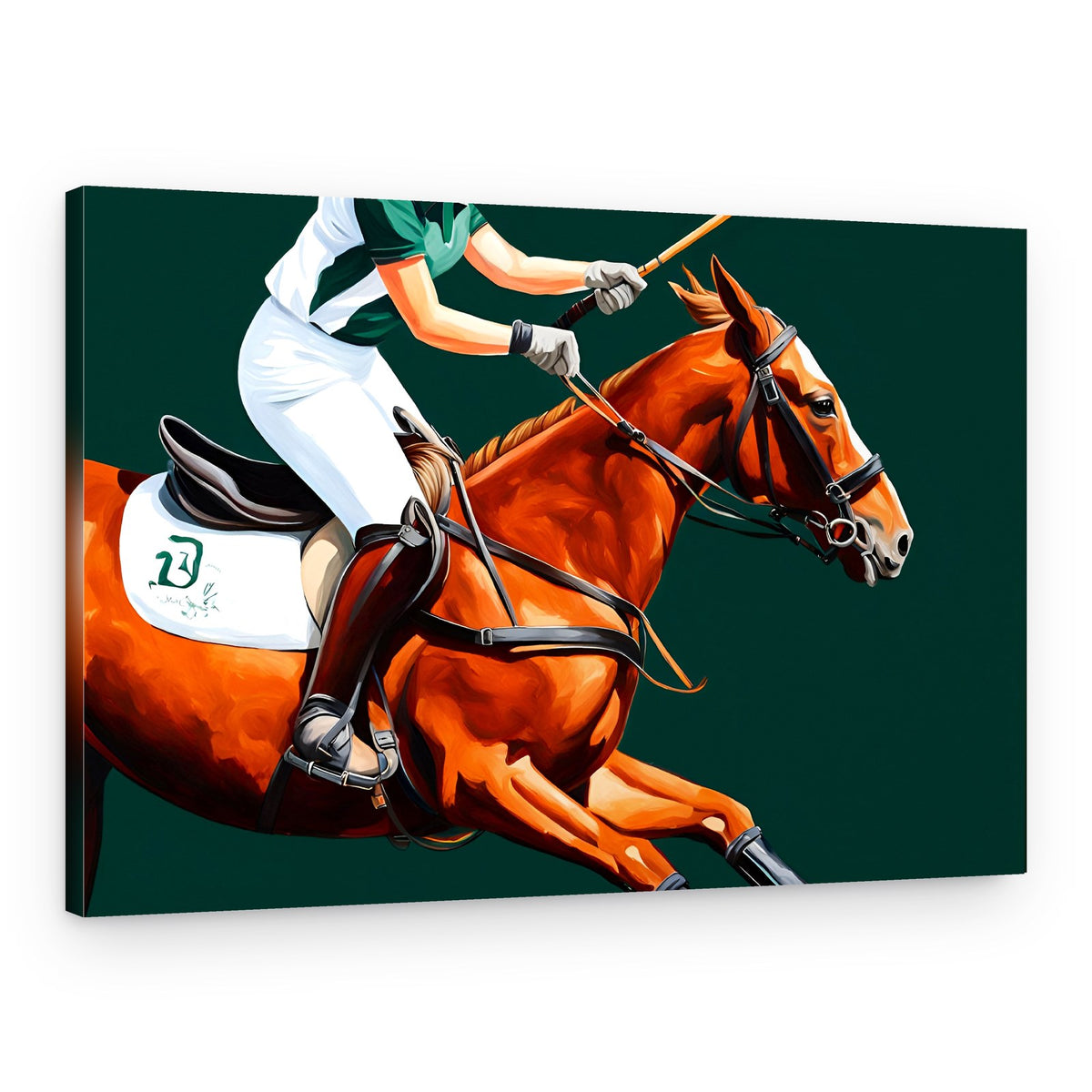 Polo Rider in Action – Canvas Print