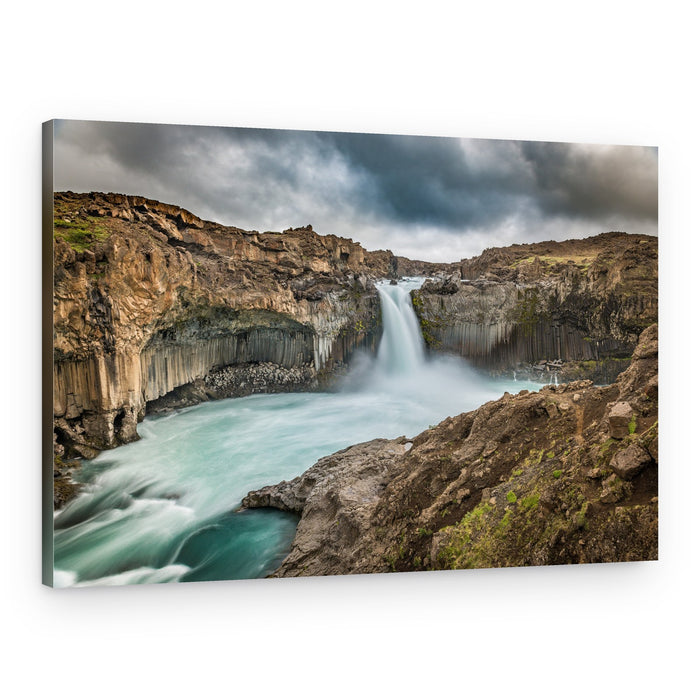 Powerful Basalt Waterfall – Canvas Print