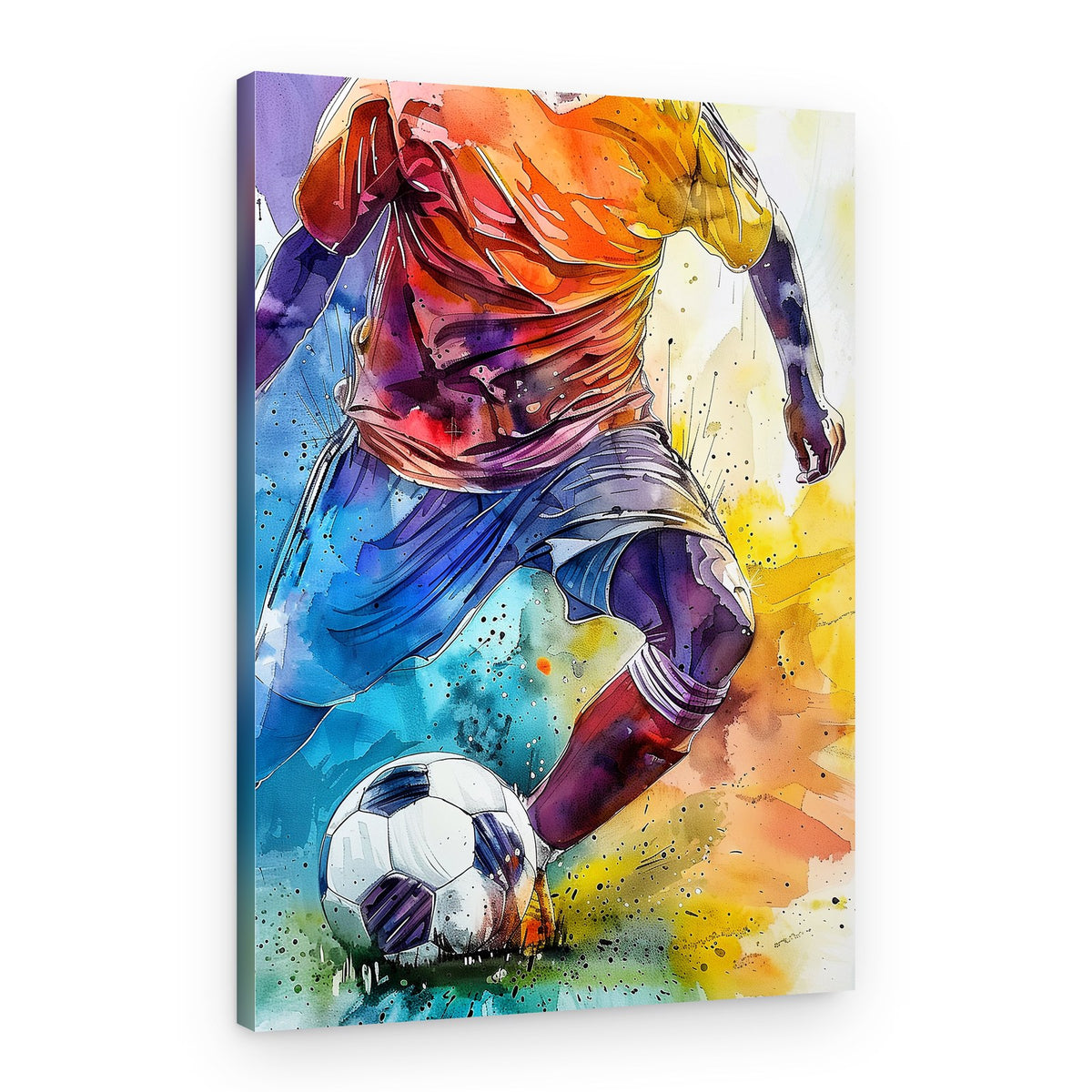 Vibrant Soccer Action – Canvas Print