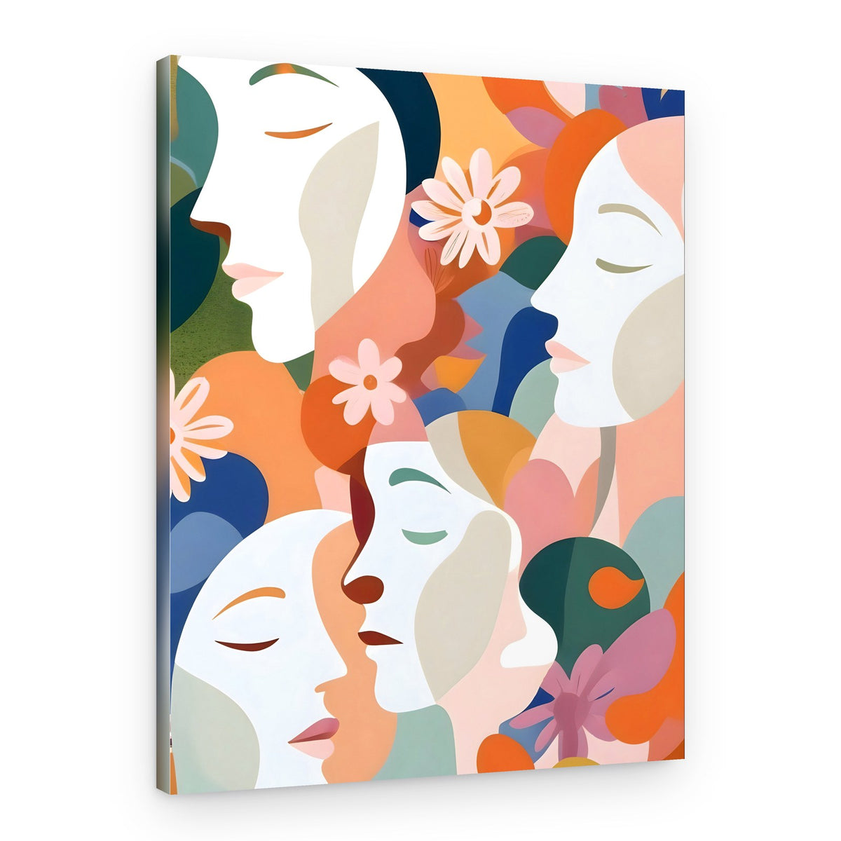 Floral Faces Harmony – Canvas Print