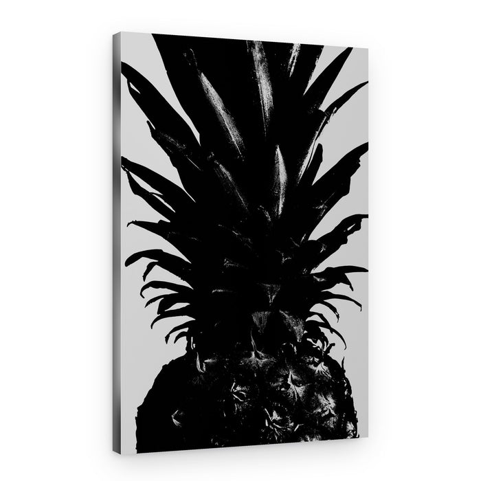 Bold Black Pineapple – Canvas Print