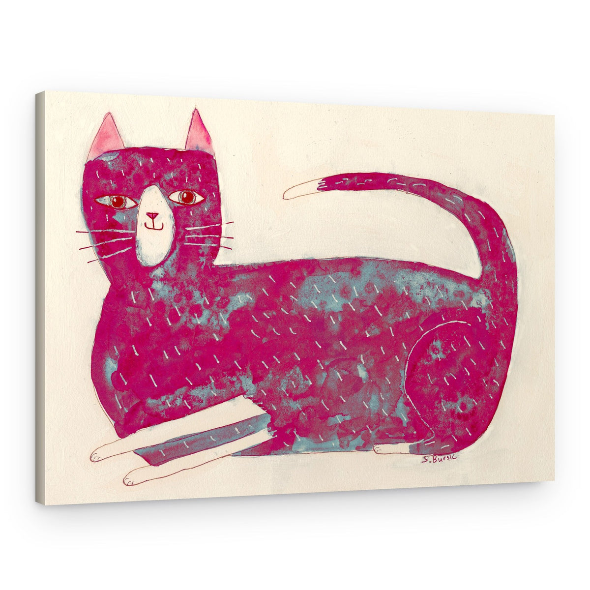 Big Pink Cat – Canvas Print