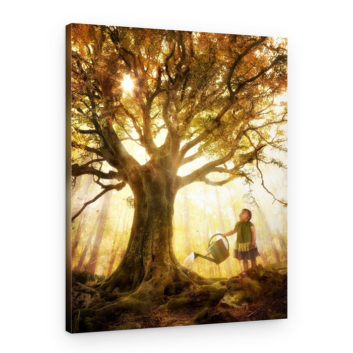 Child Waters Golden Tree – Canvas Print