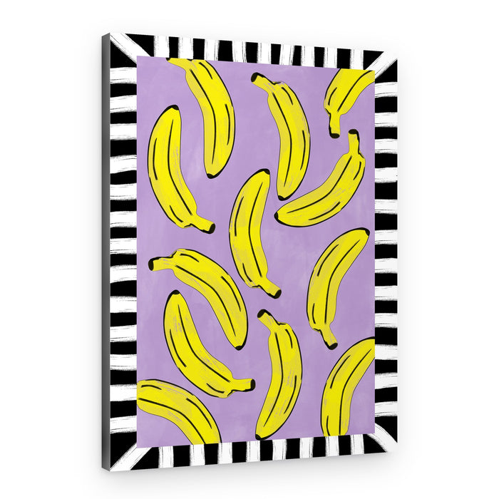Playful Banana Scatter – Canvas Print
