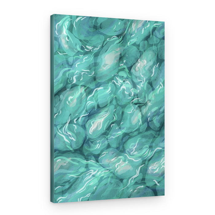 Teal Water Flow – Canvas Print