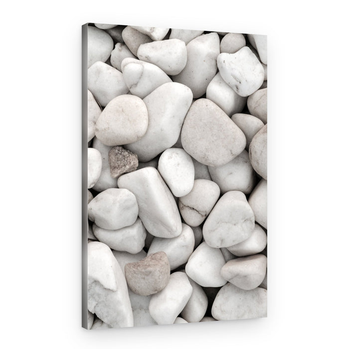 White Pebble Serenity – Canvas Print