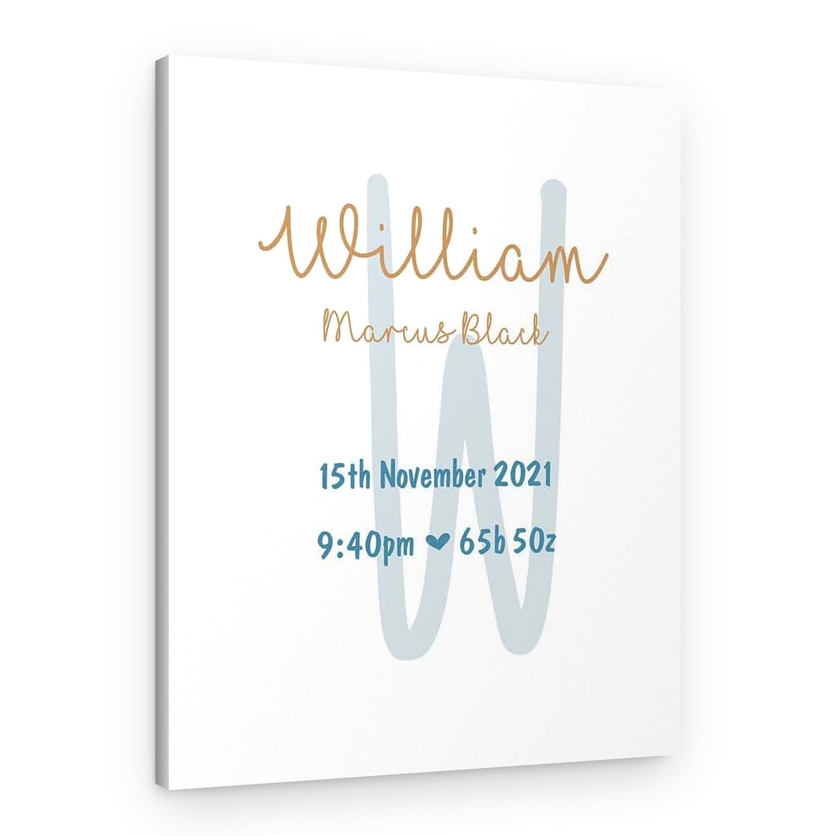 New Baby Custom Name Canvas Print – Canvas Print