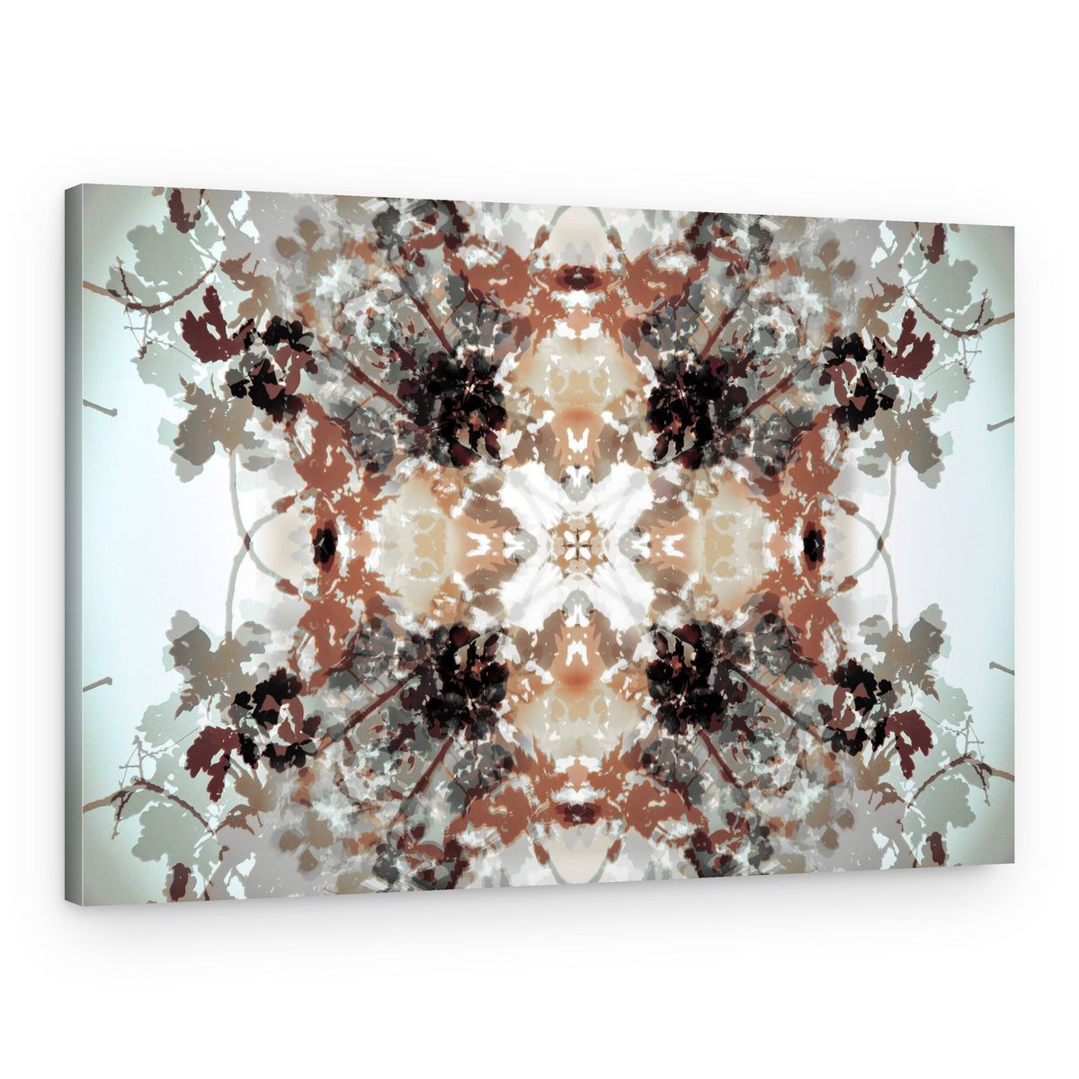 Muted Botanical Kaleidoscope – Canvas Print