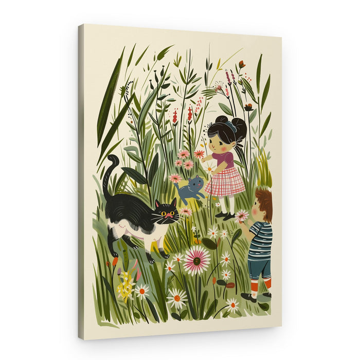 Playful Meadow Friends – Canvas Print