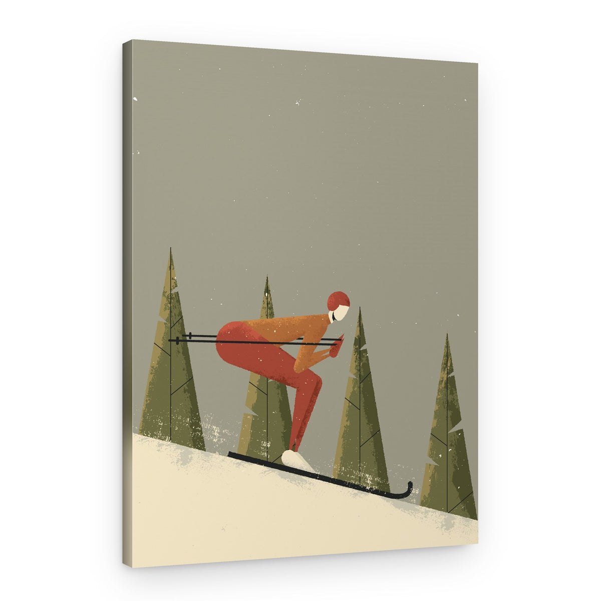 Downhill Skier – Canvas Print