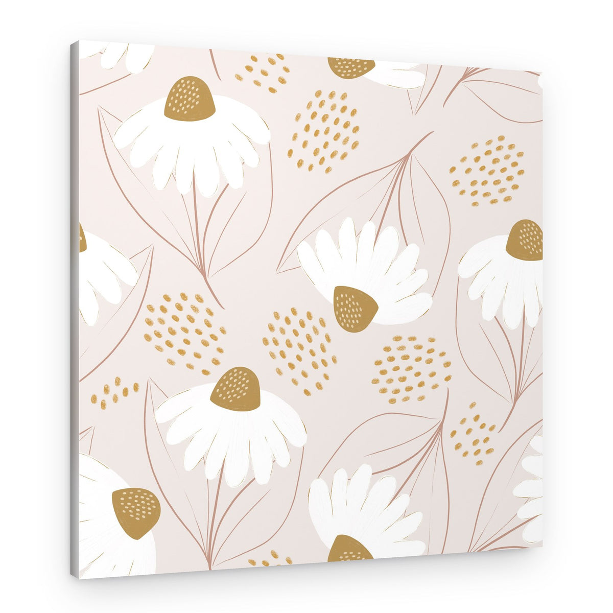 Soft Daisy Pattern – Canvas Print