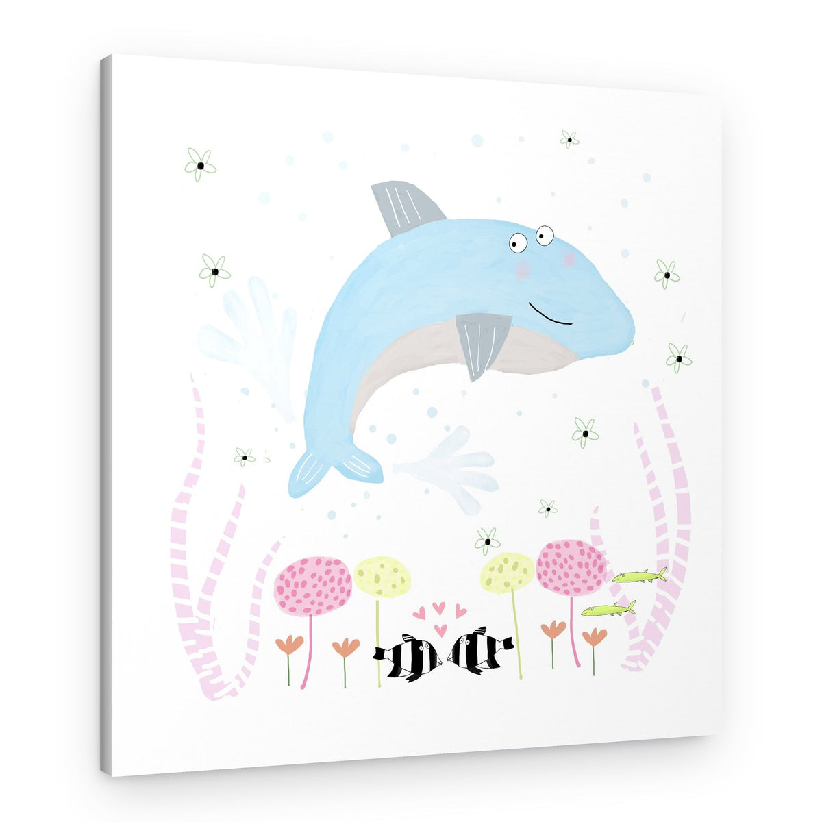 Happy Jumping Dolphin – Canvas Print