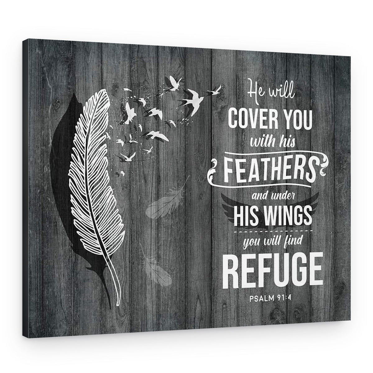 He Will Cover You With His Feathers And Under His Wings You Will Find Refuge – Canvas Print – Canvas Print