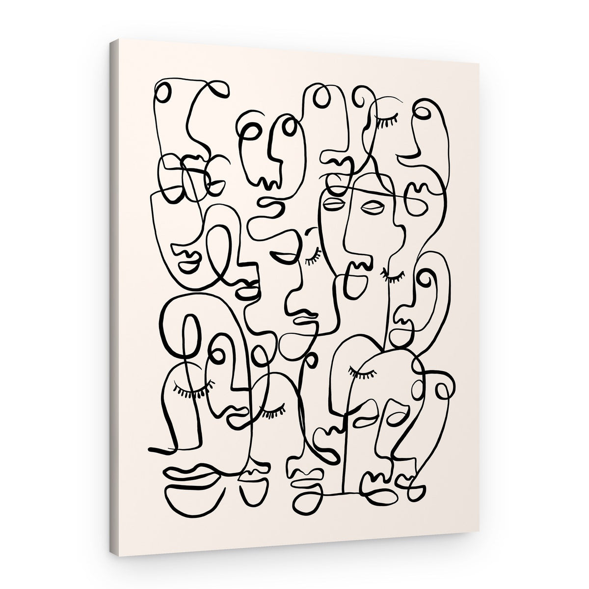 Abstract Line Faces – Canvas Print