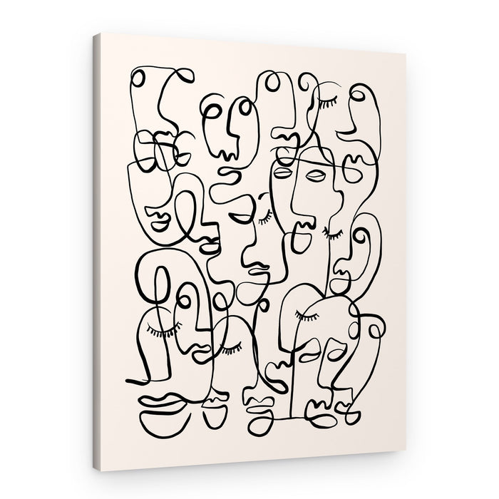 Abstract Line Faces – Canvas Print