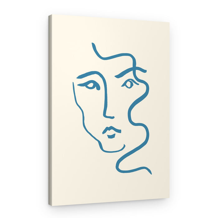 Abstract Blue Face – Canvas Print