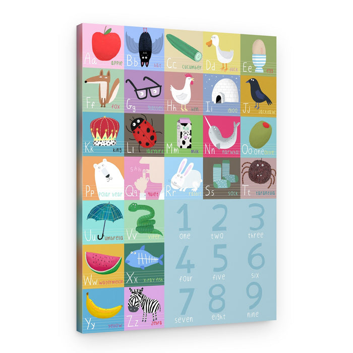 Playful Alphabet Animals – Canvas Print