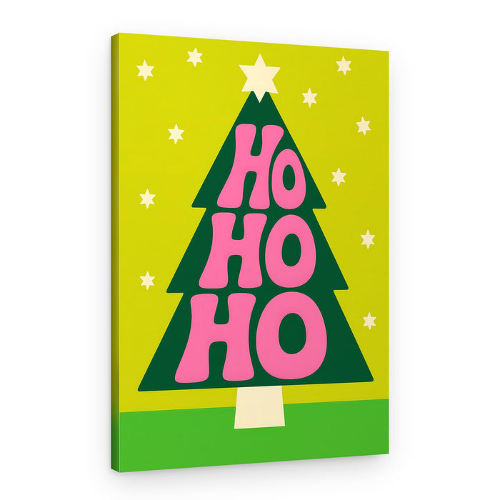 Ho Ho Ho Christmas Tree – Canvas Print